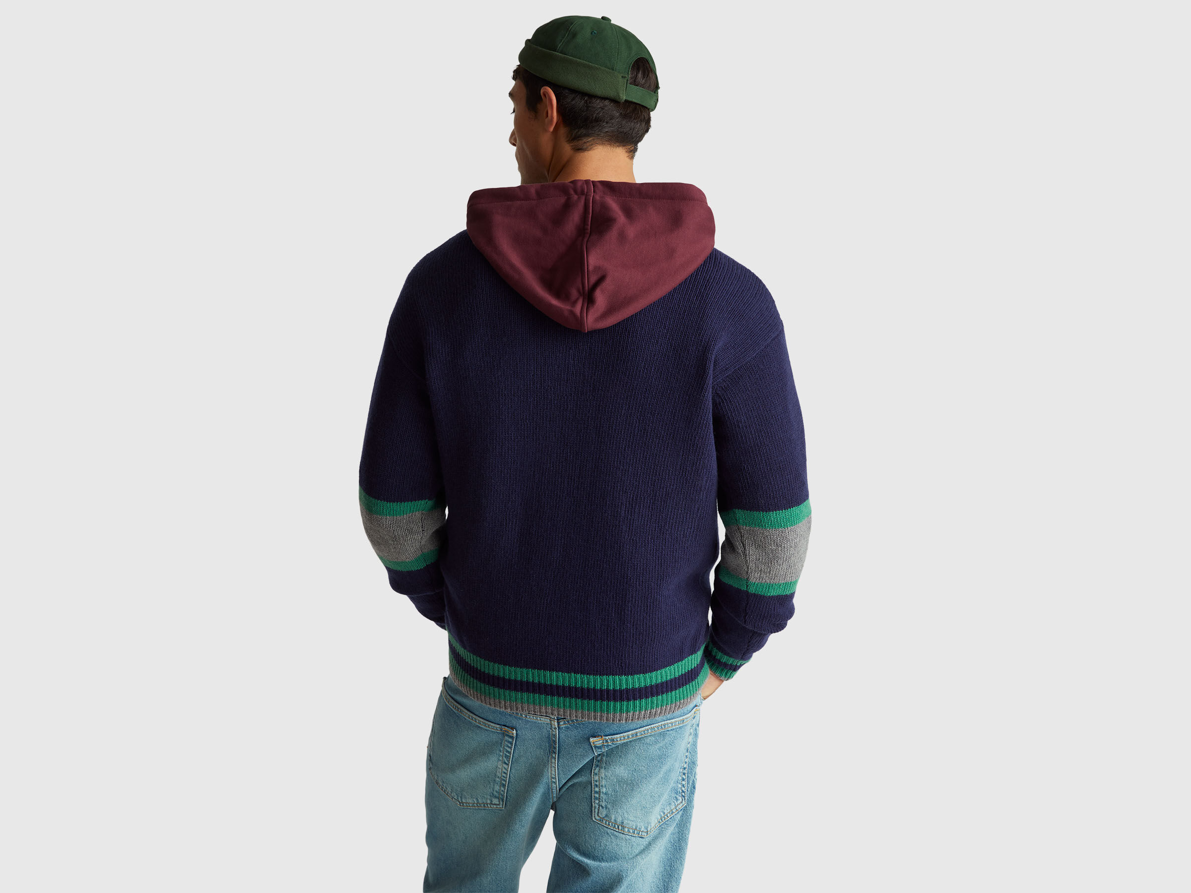 V NECK SWEATER L/S Herren image number 2